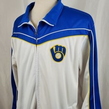 Milwaukee Brewers GIII Cooperstown Collection Jacket Large Zip Up Lined ... - £23.16 GBP