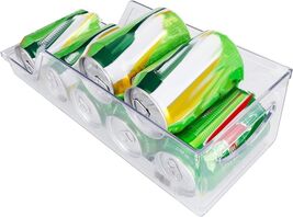 Dependable Clear Fridge Soda Can Organizer Bin Holds 9 Standard 12 oz Cans - $12.86