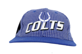 NOS Vintage 90s Logo Athletic NFL Pro Line Indianapolis Colts Plaid Hat Cap Blue - $34.60