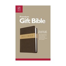 Holy Bible: New Living Translation, Dark Brown/Tan, Tutone, LeatherLike, Gift an - £16.21 GBP