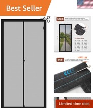 Adjustable Black Magnetic Screen Door 29-33&quot; Width, 79-81&quot; Height for Ea... - $42.00
