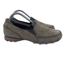 Skechers Relaxed Fit Biker Alumni Suede Slip On Shoes Olive Green Womens 9 - £31.14 GBP