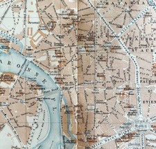 Map Toulouse Garonne Southern France Rare 1914 Lithograph WW1 Era WHBS - £39.53 GBP