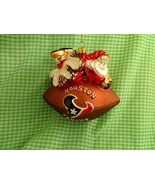 Touchdown Santa Houston Texans LARGE Glass Football Ornament NFL Licensed - £14.89 GBP