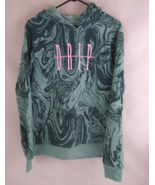 BKLYN Brooklyn Cloth Green Drip Swirl Design Women&#39;s Hoodie Size Small - $14.54