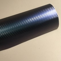 12&quot; x 60&quot; Carbon Fiber Blue Car Vinyl Wrap Auto Sticker Decal Film for V... - £7.37 GBP