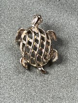 Vintage Small Goldtone Open Work Sea Turtle Lapel or Hat Pin – 1.25 x 7/8th’s in - £9.02 GBP