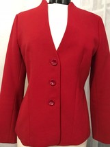 Classiques Entier Atelier Women&#39;s  Blazer Red Fully Lined Blazer Size 8 - $61.88