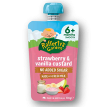 Raffertys Garden 6+ Months Strawberry &amp; Vanilla Custard 120g - $65.41