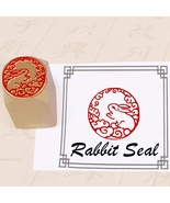 2*2*4cm Finished Brass Seal Metal Stamp Rabbit Accept customization - $481.33 MXN