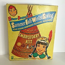 Howdy Doody&#39;s Embroidery Kit Sewing Cards Seasons Vintage Toys Milton Bradley - £54.98 GBP