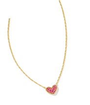 Pave Crystal Heart Necklace - £330.72 GBP