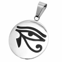 Eye of Horus Necklace Stainless Steel Wadjet Pendant Ancient Egyptian Symbol Ra - £13.99 GBP