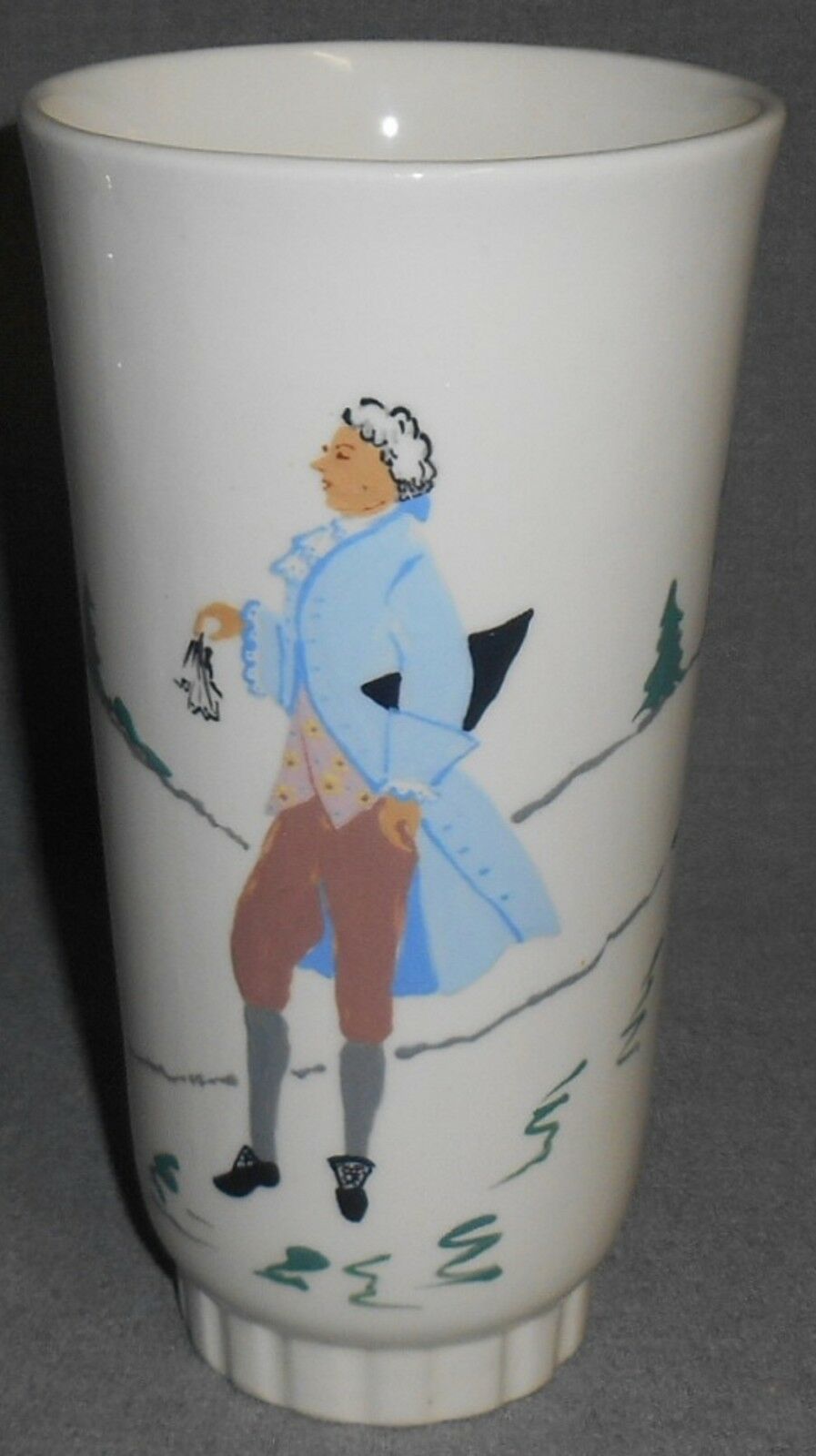 West Coast Pottery HAND PAINTED Colonial Man VASE California - $7.91