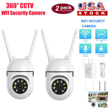 2Pcs Wireless Security Camera System Outdoor Home Wifi Night Vision Cam ... - £41.20 GBP