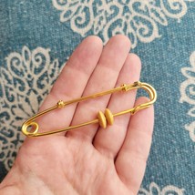 Vintage Large Gold Beaded Kilt Safety Pin - $18.99