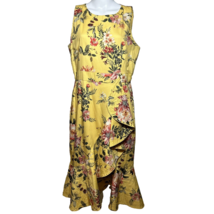 Antonio Melani Dress Women&#39;s Size 14 Large Yellow Floral Sleevelss Party - AC - £27.09 GBP