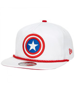 Captain America Logo White Colorway New Era Adjustable Golfer Rope Hat W... - £37.44 GBP