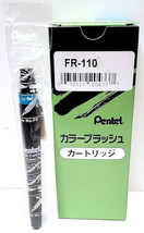 NEW Pentel Art Color Brush Pen FR-110 Refill 12-PACK Box SKY BLUE Ink Ca... - £17.87 GBP