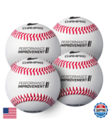 Champro Precision Training Baseballs 7.5" - Set of 4 White Leather Core - $45.06