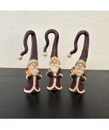 (3) Vtg Unbranded Old World Long Hat Santas 4.5&quot;H Christmas Decor - €16,98 EUR