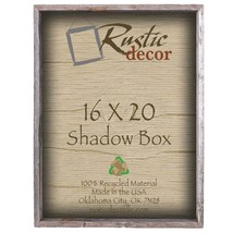 16x20 -3&quot; deep Rustic Barn Wood Collectible Shadow Box - £50.80 GBP