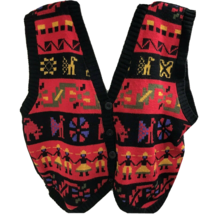 Vintage Maison Gabriel sweater vest tribal aztec grunge festival hippy S... - £23.56 GBP