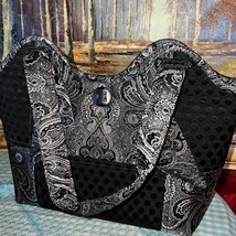 Woman’s cloth Paisley, silver, and black tote bag - £15.66 GBP