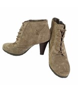 White Mountain Sugar Babe Ankle Boots Size 9.5 Suede Lace Up Heeled Tan ... - £11.93 GBP