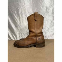 Double-H HH Ranchwell 2655 Brown Leather Work Western Boots Men’s Sz 8.5 - £32.24 GBP