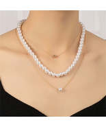 Pearl &amp; 18K Gold-Plated Beaded Layered Necklace - £11.84 GBP