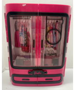 Mattel Pink Barbie Wardrobe Clothing Closet  Carrying Case 2015 - $40.62 CAD