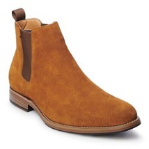 NEW Men&#39;s Kristopher Suede Chelsea Boots Slip On Chukka Whiskey Size 9 - £35.60 GBP