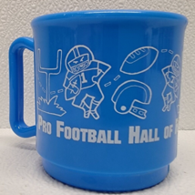 Vintage Blue Plastic Mug Pro Football Hall of Fame Canton Ohio NFL - 80s - £6.16 GBP