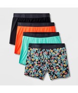 Original Men&#39;s Boxer Briefs X-LARGE Solids &amp; Floral 4 Pack Cotton Blend New - $372.59 MXN