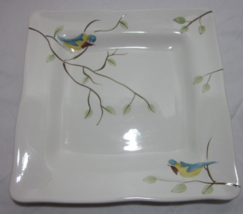 Pier 1 One Robin Dinner Plate Hand Painted Earthenware 11x11 - £13.58 GBP