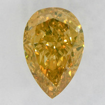 Pear Shape Diamond Fancy Yellowish Brown Loose 0.64 Carat SI1 IGI Certificate - £629.01 GBP