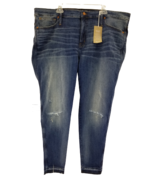 Madewell Woman&#39;s High Rise Skinny Jeans Distressed Hem Med Wash  Size 36... - £24.05 GBP