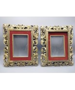 Vintage Frame Hollywood Regency Red Matte 5x7” Lot Of 2 Plastic - $506.48 MXN