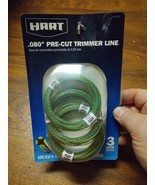 NEW HART PRE-CUT HEAVY DUTY TRIMMER LINE COILS .080 - PACK OF 3 - £8.46 GBP