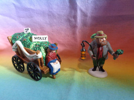 Dept 56 Heritage Village Collection Chelsea Market Mistletoe Monger &amp; Cart - £6.32 GBP