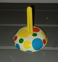 Vintage Polka Dot Metal Tin Noisemaker Clanger Bell - $148.06 MXN