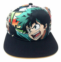 My Hero Academia Characters Big Face Sublimated All Over Print Snapback Hat Cap - £9.79 GBP