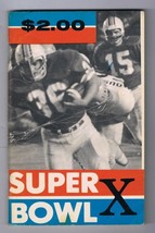 ORIGINAL Vintage 1975 Super Bowl X Paperback Book Steelers vs Cowboys - $19.79