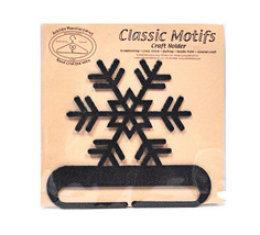 Classic Motifs Snowflake 4 Inch Charcoal Split Bottom Craft Holder with ... - $13.95