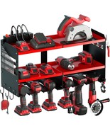 Spampur Power Tool Organizer With Charging Station, 6 Drill Holders Wall... - $83.66 CAD