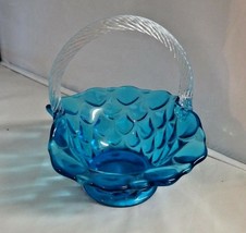 Mosser Glass Colonial Blue Elizabeth Basket - £25.90 GBP