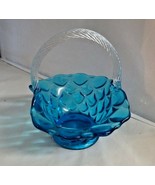 Mosser Glass Colonial Blue Elizabeth Basket - £25.90 GBP