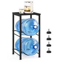 Water Jug Holder 5 Gallon Water Bottle Holder Stand With Storage Shelf, 2 Tier 5 - $59.99