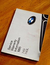 **BMW E38 740i 740iL Service Warranty Information 1995 Booklet Manual - £23.18 GBP